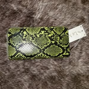Green Snakeskin Wallet